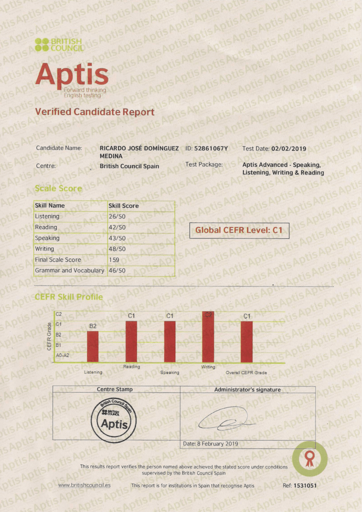 Inicio aptis